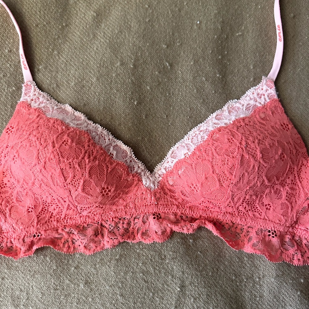 Orange wireless lace bra. 34A brand new!